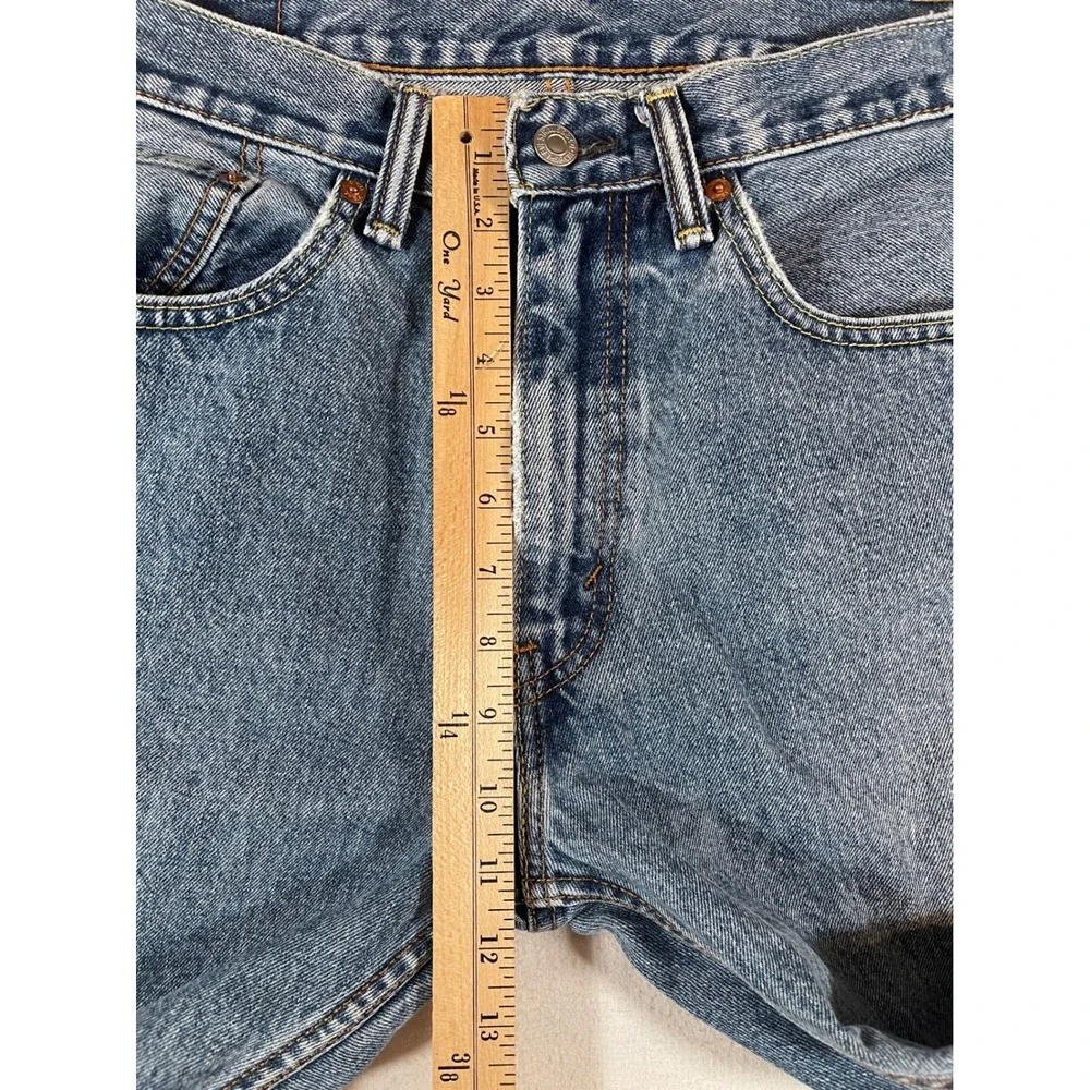 Levis 505 Regular Fit Straight Leg Blue Denim Jeans Mens 34x29